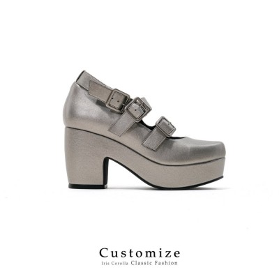 Iris Corolla Customize B Three-Buckle Chunky Platform Shoes(Reservation/3 Colours/Full Payment Without Shipping)